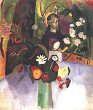 Jeanne dans les fleurs