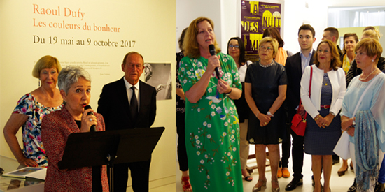 Les personnalit&eacute;s lors des discours du vernissage